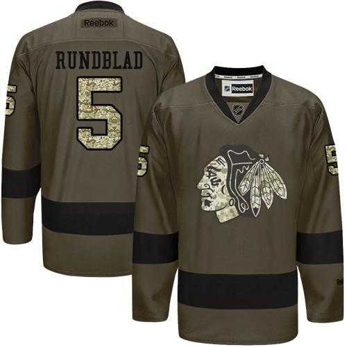 Glued Chicago Blackhawks #5 David Rundblad Green Salute to Service NHL Jersey,We sell and wholesale Glued Chicago Blackhawks #5 David Rundblad Green Salute to Service NHL Jersey on line form chian!